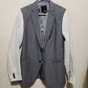 Bar III Men Grey/White Blazer